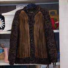 Evans Fur Jackets Coats Evansfurs At Belk Fur Sweater Cardigan 6 8 Evans Poshmark