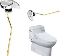 Poignée de chasse d'eau de chasse d'eau : poignée d'angle universelle de  rechange pour réservoir de toilettes (montage latéral)
