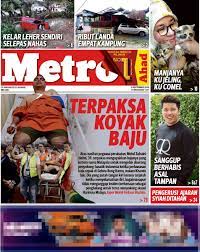 Antara berita utama dalam akhbar harian metro hari ini. Harian Metro On Twitter Dapatkan Akhbar Metro Ahad Edisi 8 September 2019 Hari Ini