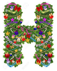 Our free christmas card templates feature colorful borders, pretty frames, and plenty of space for your annualchristmas letter. Letter H Christmas Tree Decoration On A White Background Stock Photo Picture And Royalty Free Image Image 16265771