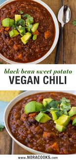Sweet Potato Black Bean Chili A Delicious And Easy Vegan Chili Full Of Nutrients And Flavor Easy Vegan Chili Vegan Chili Recipe Sweet Potato Black Bean Chili