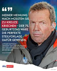 „weißt, wann ich aufhöre, franz? Sky Sport A Twitter In Den Letzten Jahren In Denen Franz Permanent Angegriffen Und Angeklagt Wurde Hat Sich Der Dfb Weggeduckt Anstatt Ihm Ruckendeckung Zu Geben Lothar Matthaus Kritisiert Den Umgang Des