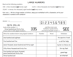 29 Free Large Numbers Worksheets