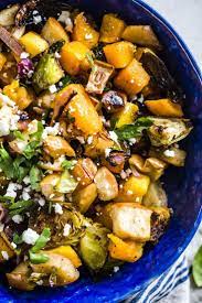 Warm Autumn Salad Recipe Roasted Vegetable Salad Autumn Salad Vegetarian Recipes