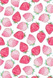 Cute Wallpaper Lockscreens Cute Strawberry Cute Strawberries Strawberry Wallpaper Lovely Strawberry Drawing Pink Background Strawberry Background