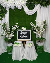 Backdrop Akad Nikah Latar Belakang Pernikahan Ide Perkawinan Dekorasi Pernikahan