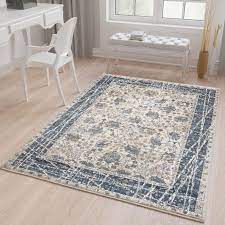 Am 10.07,also heute soll das paket ankommen steht da. Tapiso Tibet Teppich Klassisch Kurzflor Vintage Orientalisch Floral Ziegler Muster Blau Creme Wohnzimmer Schlafzimmer Okotex Tapiso Teppiche Online