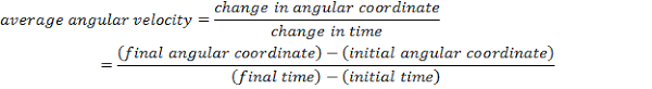 Average Angular Velocity Formula