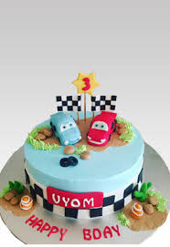 Decorated to look like a racing tire, this chocolate brownie birthday cake is also topped with a fun lightning mcqueen candle that racers of all ages will love. Customised Birthday Cakes For Boys The Bakers Gurgaon Delhi