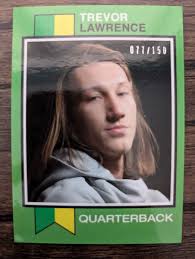 TREVOR LAWRENCE X TOPPS 2021 #14 Green 077/150 Card PWE