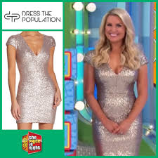 Dress The Population Zoe Sequin Minidress In Ice Pink Worn By Rachel Reynolds Dress The Population Dresses Tie Dress