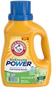 The smell was great, but never fully dissolved in the washing cycle. Arm Hammer Bioenzyme Power