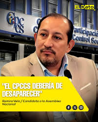 Urgente "EL CPCCS DEBERÍA DE DESAPARECER" Comparto mis declaraciones  recogidas por el medio digital El Dato. Durante una entrevista, Ramiro Vela,  candidato a la Asamblea Nacional, expresó su postura crítica respecto al