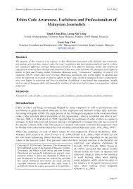 Professional social workers must be accountable for upholding the. Pdf Ethics Code Awareness Usefulness And Professionalism Of Malaysian Journalists