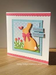 Pam bray shares a valentine's day trio of sizzix card making ideas! Easter Card Using Tim Holtz Sizzix Bunny Die Tim Holtz Cards Easter Cards Spring Cards