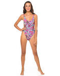 Red Rihanna backless high leg swimsuit - swimwearbeachwear