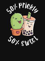 Bubble Tea Cute Kawaii Boba And Cactus Essential T Shirt By Bobateame Bubble Tea Happy Birthday Posters Boba