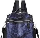 Vixelle Zaino/zaino da donna con paillettes, versatile, in poliestere, con  spallacci regolabili, borsa alla moda per donne e adolescenti, Blu, ...