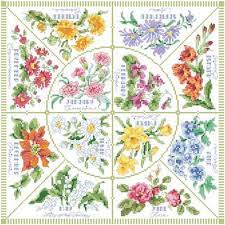 Access needlework patterns to download and you can check your pattern wherever you go. Flowers Of The Month Pillow Cross Stitch Pattern
