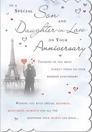 You two are a true blessing from god above. Stunning Top Range Lovely Words 5 Verse Son Daughter In Law Anniversary Card Buy Online In Bulgaria At Bulgaria Desertcart Com Productid 75069692
