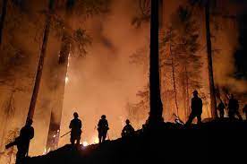 Fire consumes a home as the sugar fire, part of the it's not just fires in the us contributing to the smokey haze. Another Terrible Year For Wildfires And Smoke In The U S Earth Earthsky