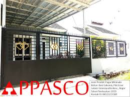 Namun, pagar jenis ini memiliki keunggulan yakni tetap kuat dan juga tidak mudah berkarat. Pagar Minimalis Plat Esser Di Gramayudha Residence Jual Kanopi Tralis