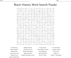 Get hints, track time, print, access previous puzzles and much more. African American History Word Search Wordmint