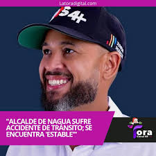 El alcalde del municipio de Nagua, Junior Peralta, sufrió un accidente de  tránsito la noche de este miércoles, que requirió su traslado a un centro  médico. Hasta el momento, se desconocen los