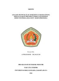 Maybe you would like to learn more about one of these? Bab I Pendahuluan 1 1 Latar Belakang Analisis Peningkatan Efektifitas Mesin Sewing Menggunakan Metode Overall Equipment Effectiveness Oee Di Pt Sioen Indonesia Ubharajaya Repository