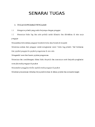 Hantar dan ambil spesimen patient covid ke makmal. Senarai Tugas Pembantu Perawatan Kesihatan U11