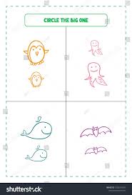 Circle The Big One Game Educational Exercises For Kids Worksheets For Practicing Motor Skills Of Children Us Exercise For Kids Worksheets For Kids Education