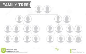 Genealogical Tree Template Vector Family History Tree With