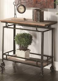 Industrial Metal Cart Rolling Table Rustic Warehouse Aged Wood Metal On Wheels Rustic Furniture Stores Aging Wood Wood Cart