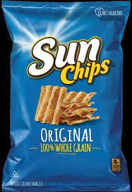 Sun Chips Original 100 Whole Grain Vegetarian And Halal Verified 03 03 2016 1 800 352 4477 Snack Chips Sun Chips Snacks