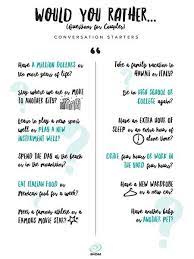Each is handpicked for you! Date Night Conversations To Have With Your Husband Imom Conversation Starters For Couples Dating Quotes Would You Rather Questions