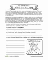 William Penn Worksheet Education Com Social Studies Worksheets Social Studies History Worksheets