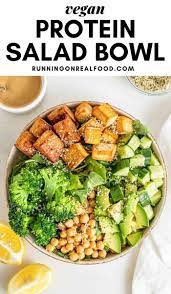 High Protein Vegan Salad Bowl Recipe Vegan Salad Bowl High Protein Vegan Recipes Vegan Protein Recipes
