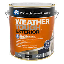 Exterior gloss is a durable high gloss finish for wood and metal, which lasts longer than conventional gloss paint. Ppg Paints 4l Black Gloss Weather Tough Exterior Paint Bunnings New Zealand