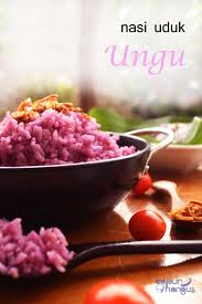 Nasi Uduk Ungu Masakan Indonesia Makanan Ungu