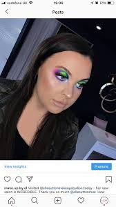 Todays look after visiting Elle Sutton's Makeup Studios. Went for something  very bold and bright