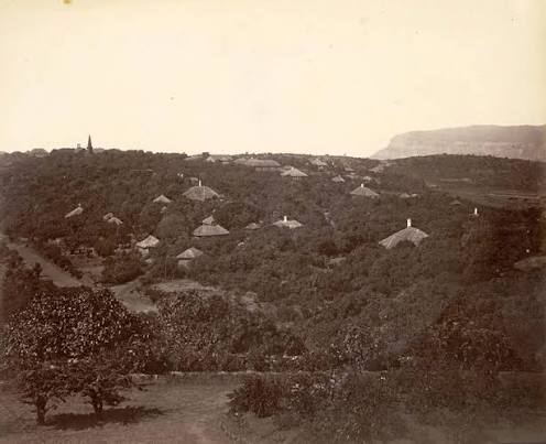 Rare - Mahabaleshwar - 1860 Photograph with scenic vista of Mahabaleshwar in Maharashtra, by an unknown photographer, from an album of 40 prints taken in the 1860s. Mahabaleshwar, at 4500 ft in