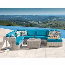 Sirio Niko Peacock 8 Piece Sectional Set Patio Sectional Backyard Furniture Sectional