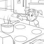 Group of newborn babies wrapped in cloth. Children Safety Coloring Pages Dangers At Home Free