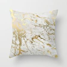 Gold Marble Throw Pillow Because Adding A White And Gold Touch To Nearly Everything Is A Must Gold Throw Pillows Marble Pillow Gold Accent Pillows