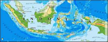 All regions, cities, roads, streets and buildings satellite view. Map Indonesia