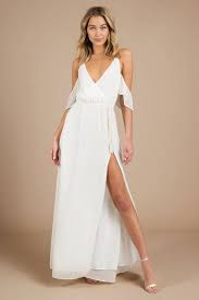 Rhythm Cold Shoulder Maxi Dress White Maxi Dress Casual Long White Flowy Dress White Flowy Dress