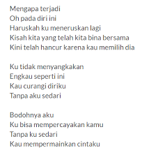 Lirik rahasia kita dari nirwana ini dipublikasikan pada tanggal 16 juli 2011 (9 tahun yang lalu). Lirik Blog Informasi