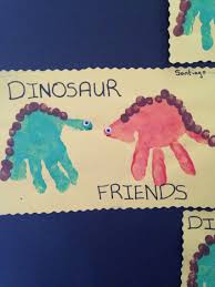 Creative arts and crafts for kids. Handprint Dinosaurs Dinosaur Activities Preschool Dinosaur Lesson Dinosaur Lesson Plans