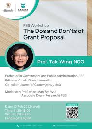 FSS workshop: The Dos and Don'ts of Grant Proposal