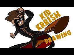 With the help of image below color your shark and outline it with marker How To Draw Kid Krrish Drawing And Coloring Kid Krrish In Krita Ø¯ÛŒØ¯Ø¦Ùˆ Dideo